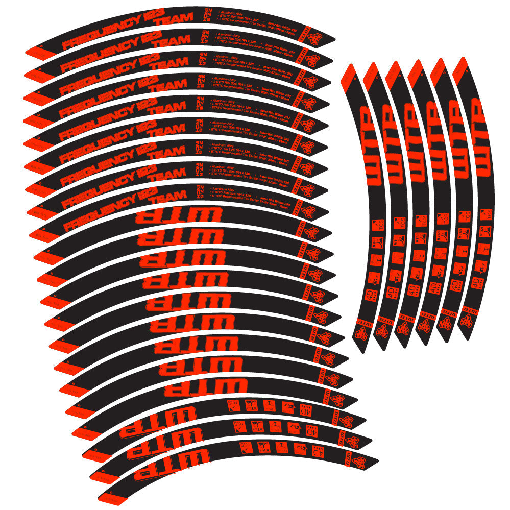 Autocollant WTB Frequency i23 Team, Roues VTT 29, Autocollant Vélo vinyle