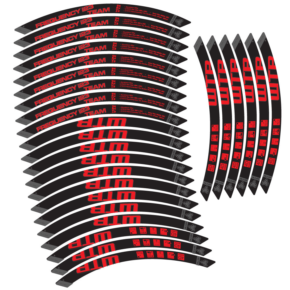 Autocollant WTB Frequency i23 Team, Roues VTT 29, Autocollant Vélo vinyle