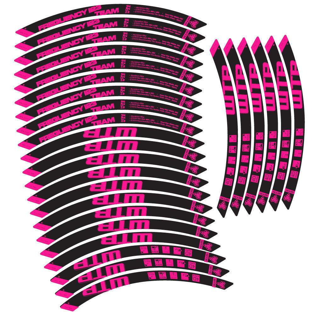 Autocollant WTB Frequency i23 Team, Roues VTT 29, Autocollant Vélo vinyle