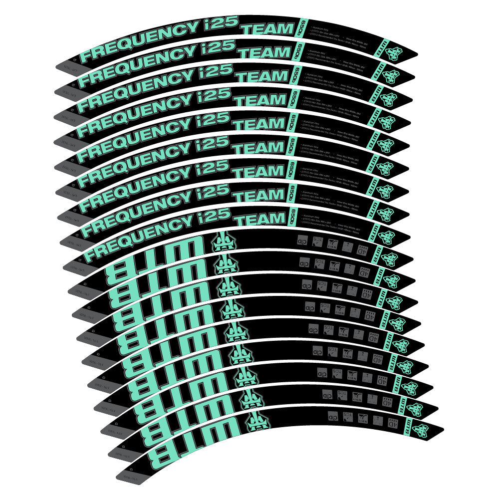 Autocollant WTB Frequency i25 Team, Roues VTT 29, Autocollant Vélo vinyle