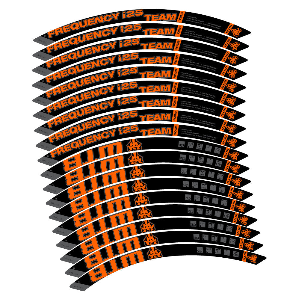 Autocollant WTB Frequency i25 Team, Roues VTT 29, Autocollant Vélo vinyle