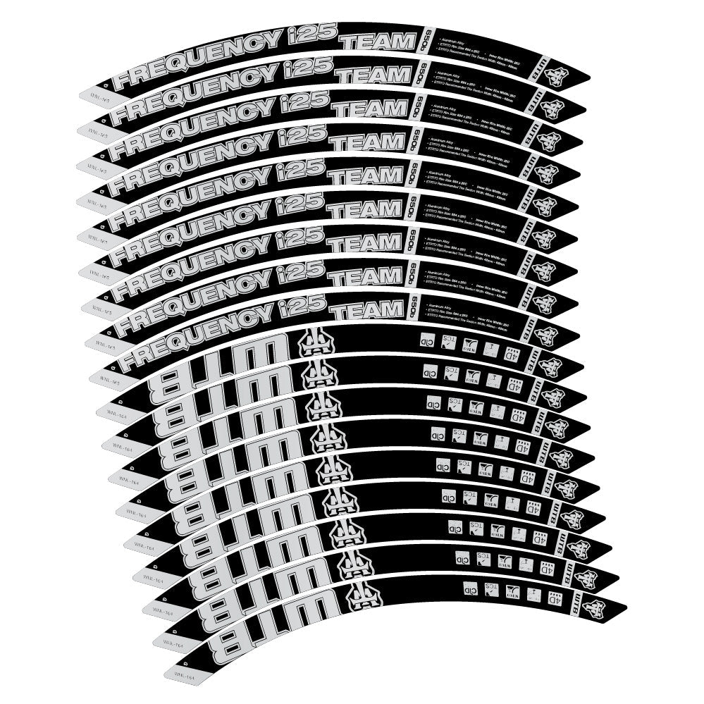 Autocollant WTB Frequency i25 Team, Roues VTT 29, Autocollant Vélo vinyle