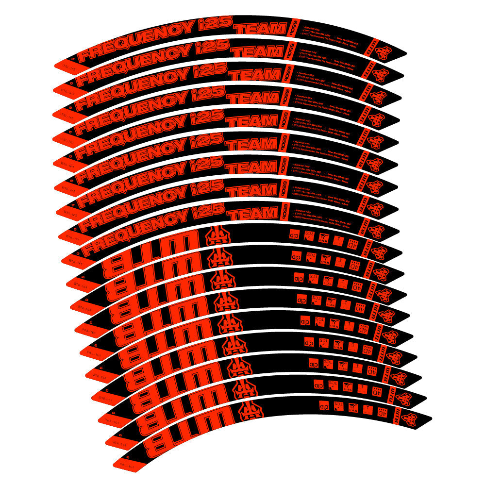 Autocollant WTB Frequency i25 Team, Roues VTT 29, Autocollant Vélo vinyle