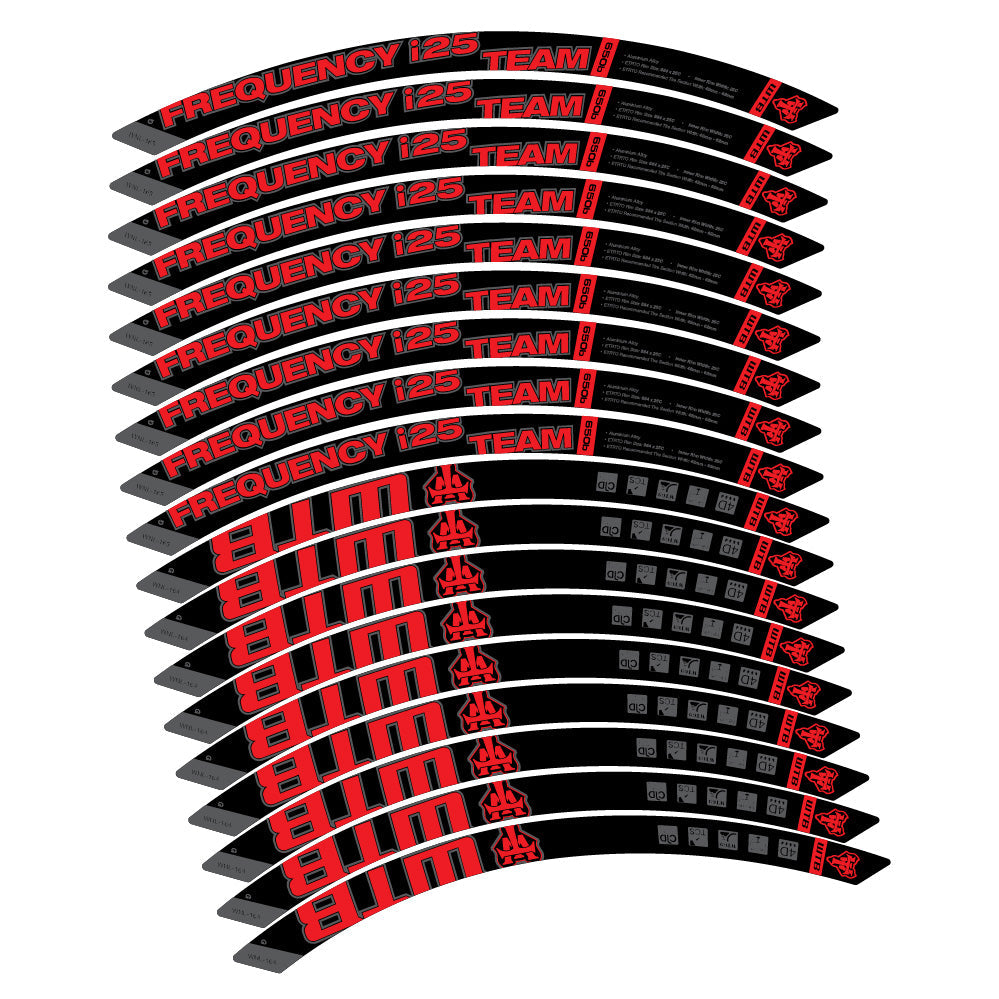 Autocollant WTB Frequency i25 Team, Roues VTT 29, Autocollant Vélo vinyle