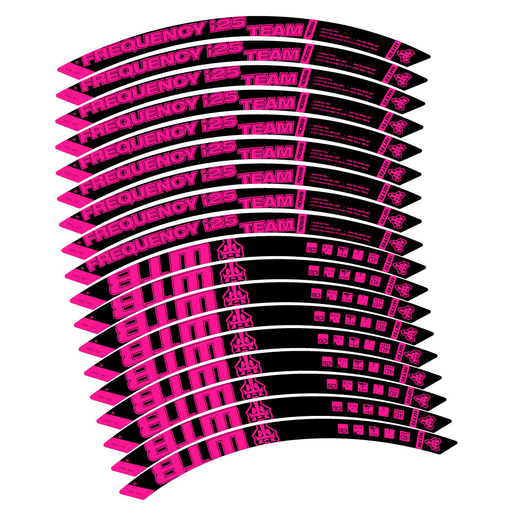 Autocollant WTB Frequency i25 Team, Roues VTT 29, Autocollant Vélo vinyle