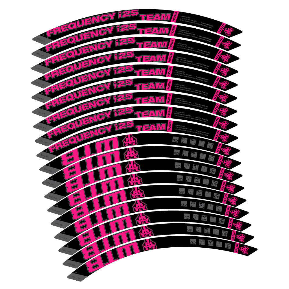Autocollant WTB Frequency i25 Team, Roues VTT 29, Autocollant Vélo vinyle