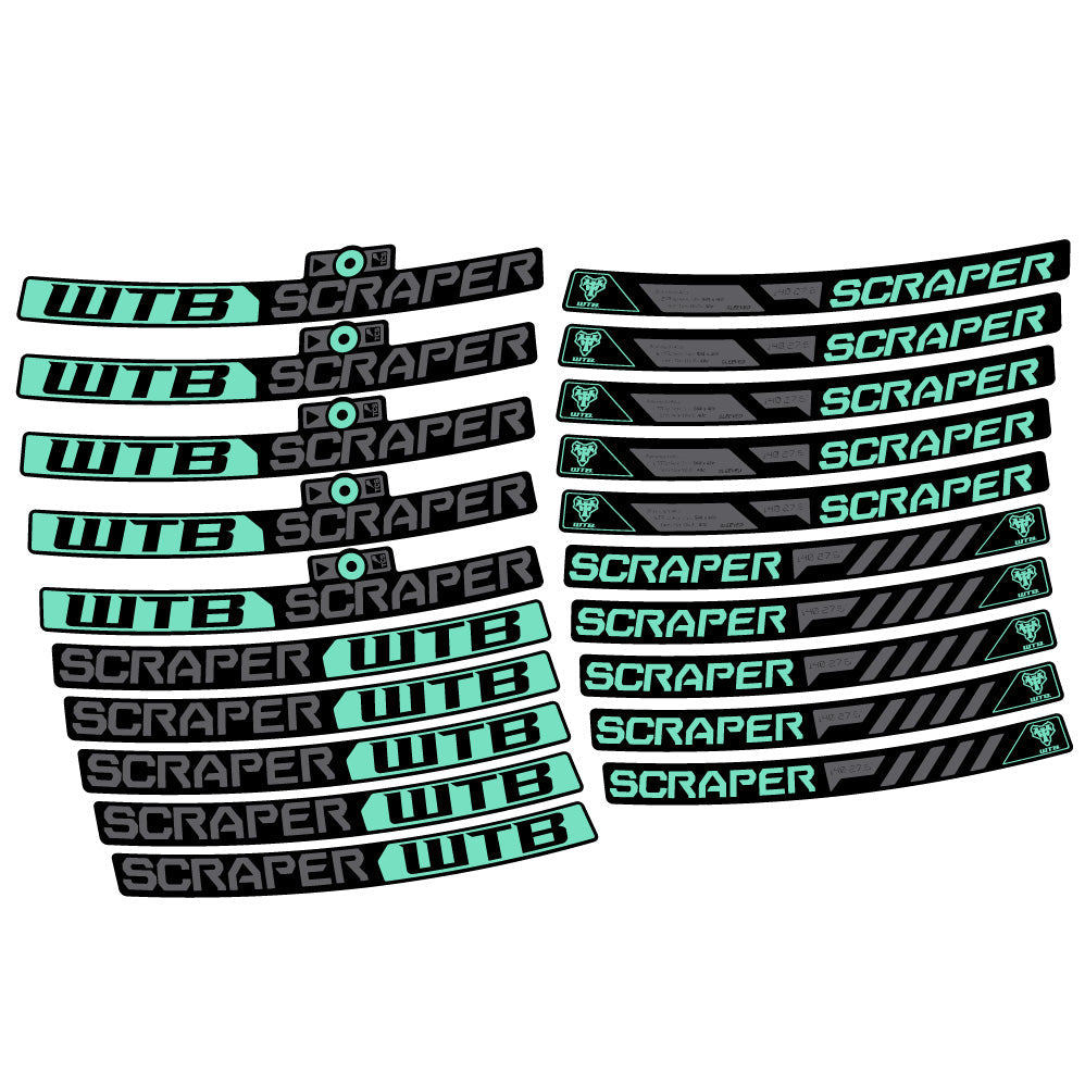 Autocollant WTB Scraper i40, Roues VTT 29, Autocollant Vélo vinyle