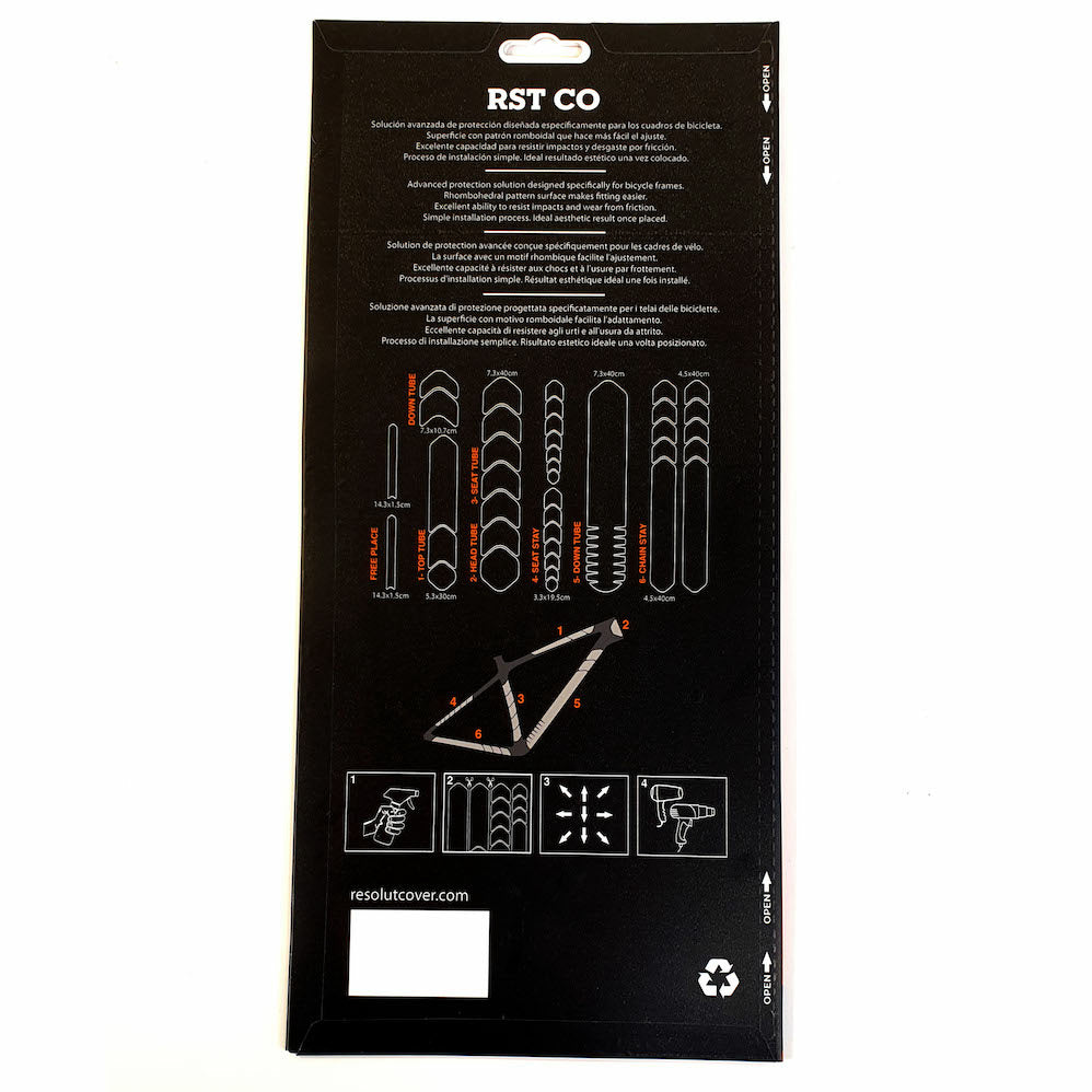 Autocollant Resolut Cover®, Cadre Protection, Autocollant Vélo vinyle