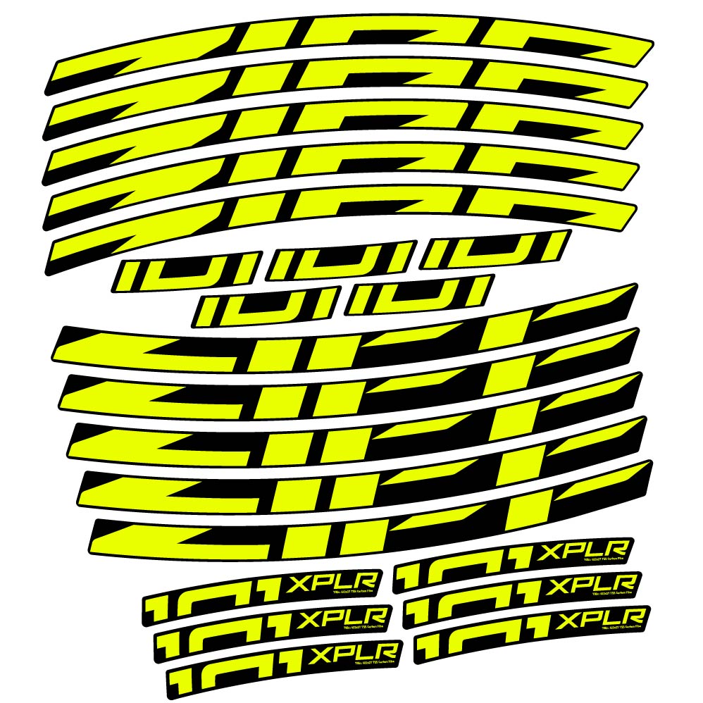 Autocollant Zipp 101 XPLR, Roues Route 18mm, Autocollant Vélo vinyle
