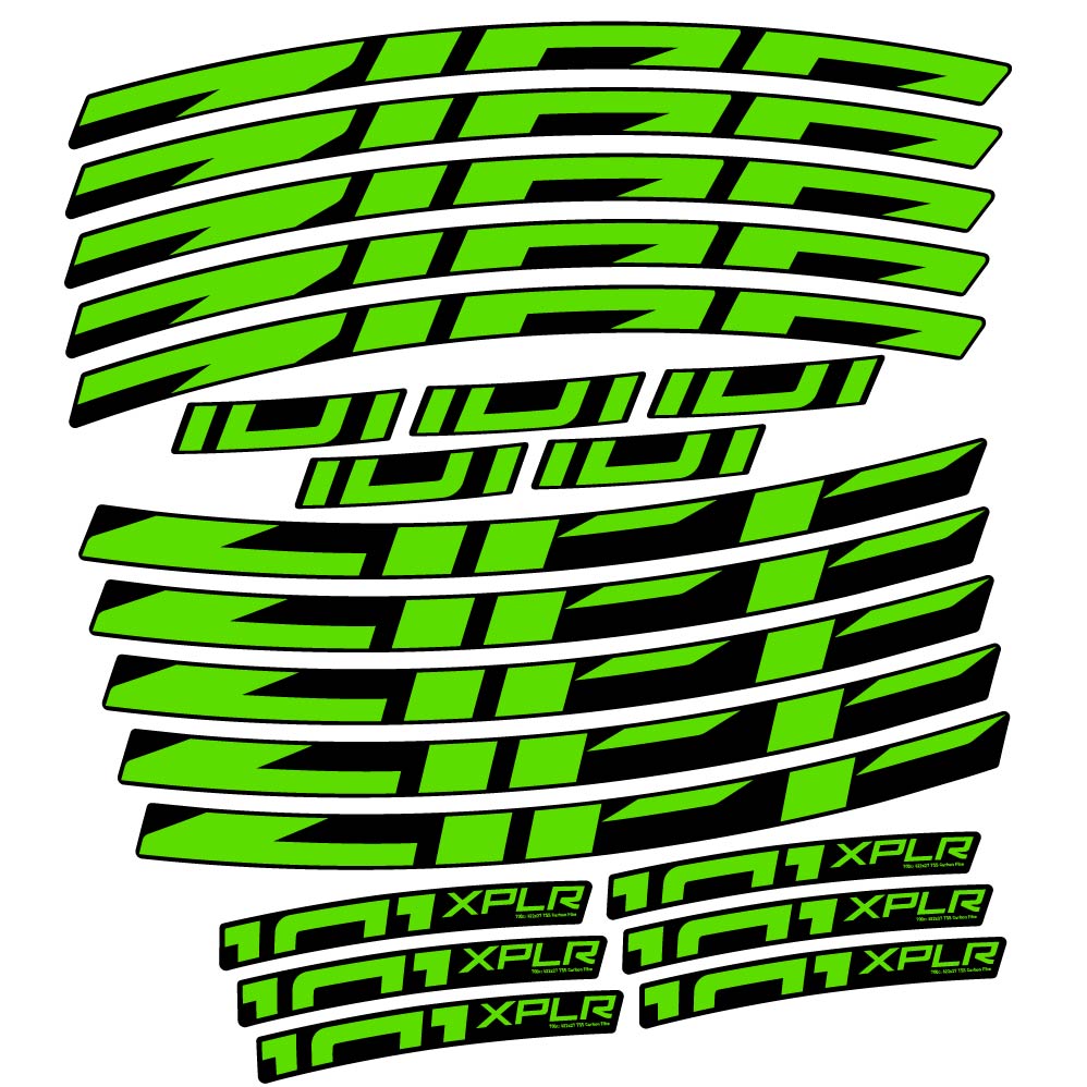 Autocollant Zipp 101 XPLR, Roues Route 18mm, Autocollant Vélo vinyle
