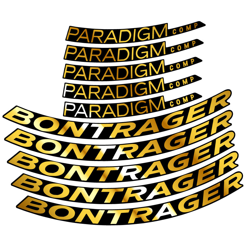 Autocollant Bontrager Paradigm Comp TLR Disc 2022, Roues Route 22mm, Autocollant Vinyle