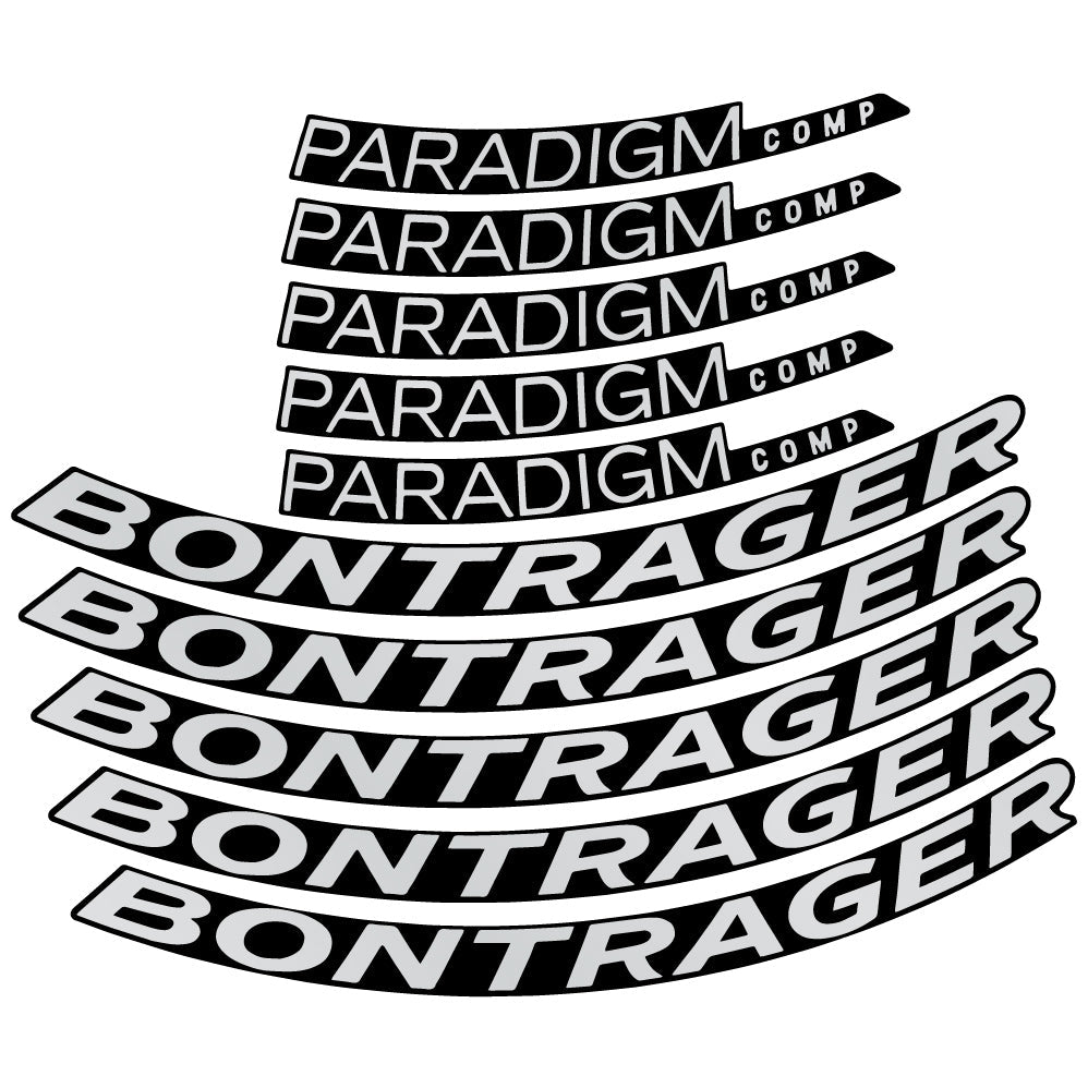 Autocollant Bontrager Paradigm Comp TLR Disc 2022, Roues Route 22mm, Autocollant Vinyle