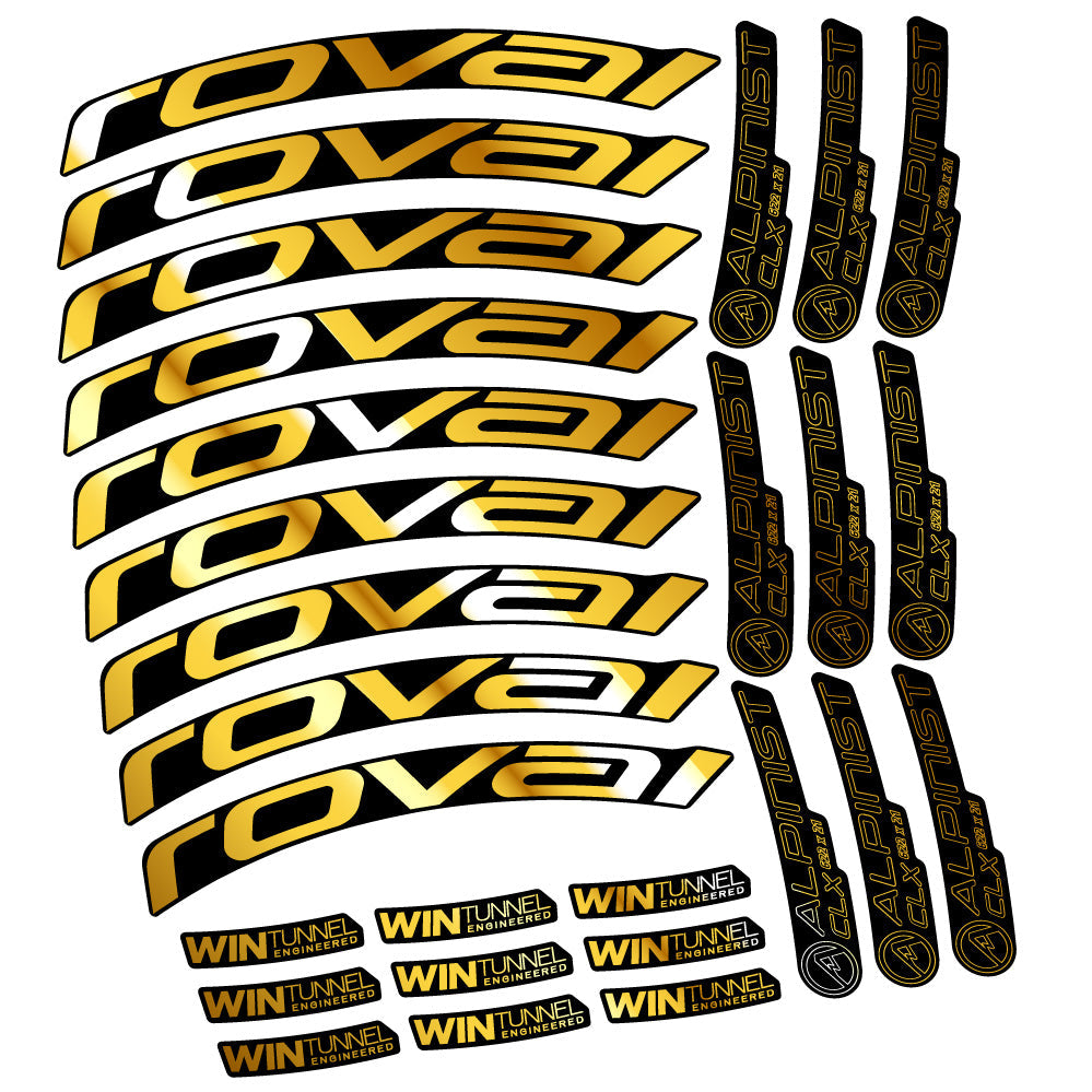 Autocollant Roval Alpinist CLX, Roues Route 33mm, Autocollant Vélo vinyle