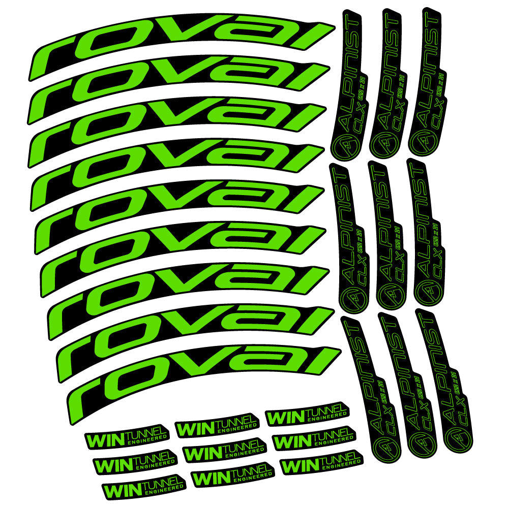 Autocollant Roval Alpinist CLX, Roues Route 33mm, Autocollant Vélo vinyle
