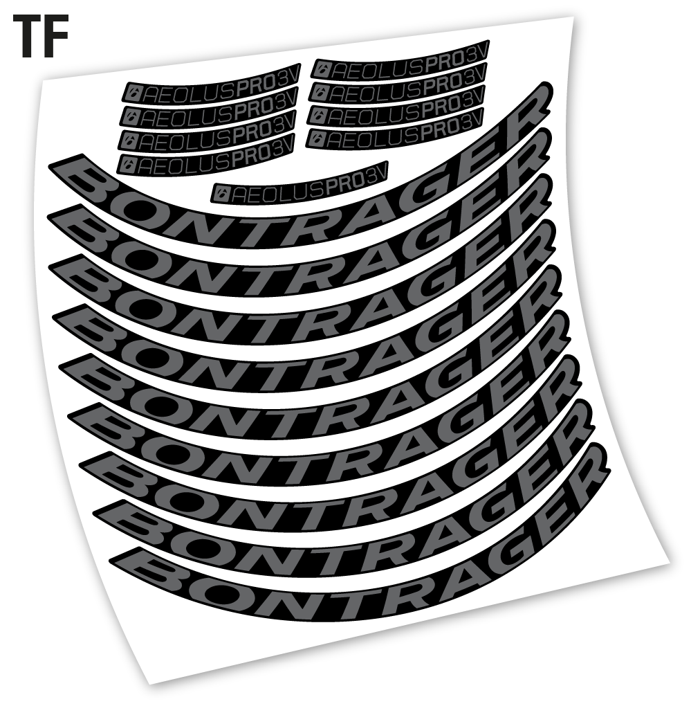 Autocollants, Bontrager Aeolus Pro 3V, Roues Route 34 mm, Autocollant Vélo vinyle