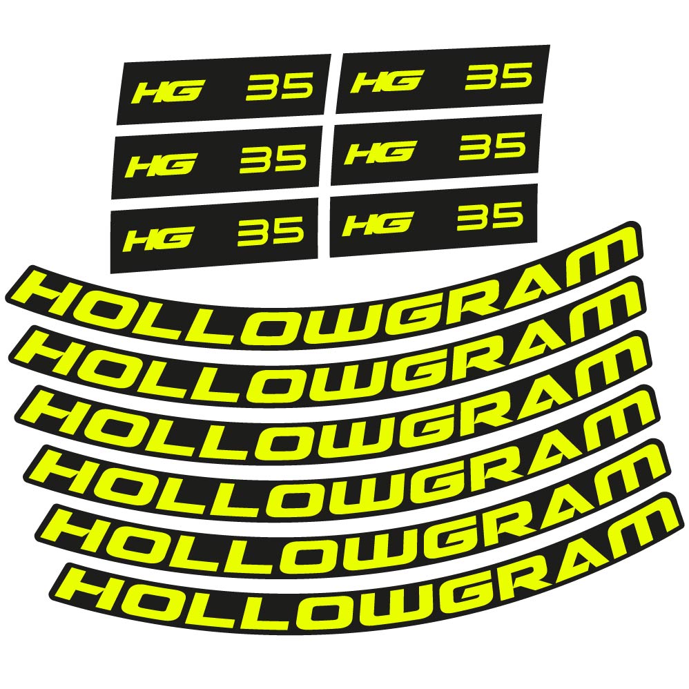 Autocollant Hollowgram HG 35, Roues Route 35mm, Autocollant Vélo vinyle