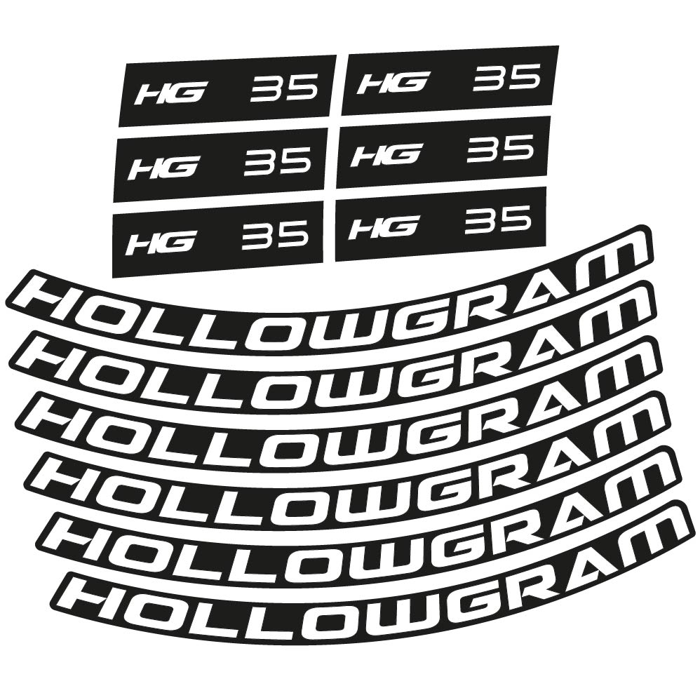 Autocollant Hollowgram HG 35, Roues Route 35mm, Autocollant Vélo vinyle