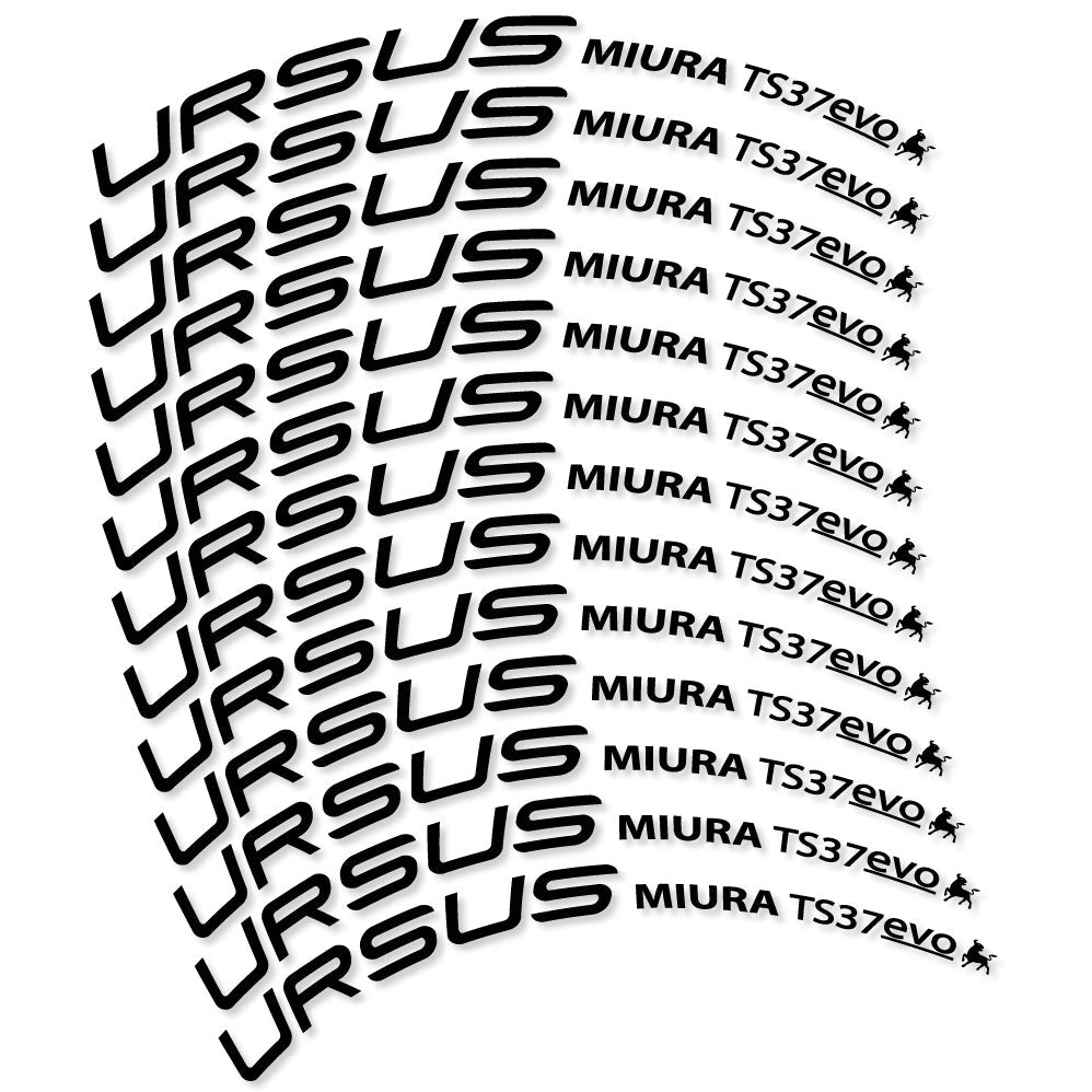 Autocollant Ursus Miura Ts37 Evo Disc, Roues Route 37 mm, Autocollant Vélo vinyle