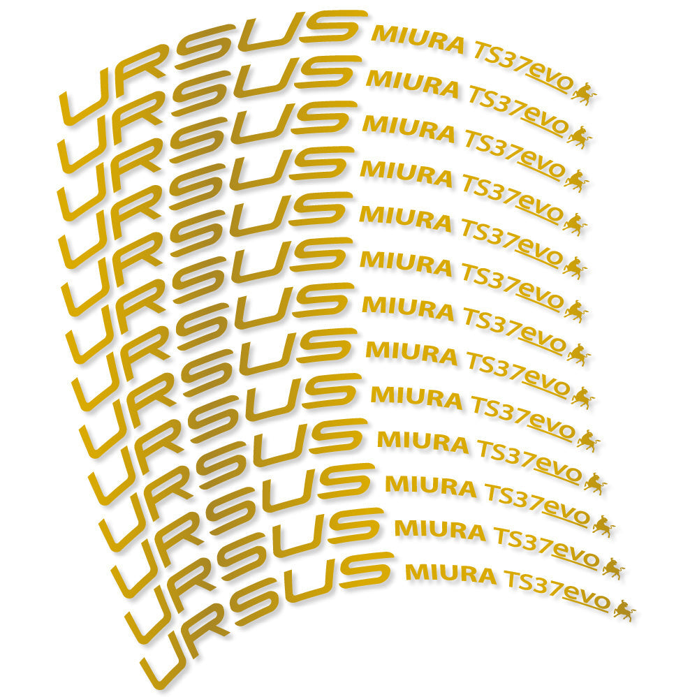Autocollant Ursus Miura Ts37 Evo Disc, Roues Route 37 mm, Autocollant Vélo vinyle
