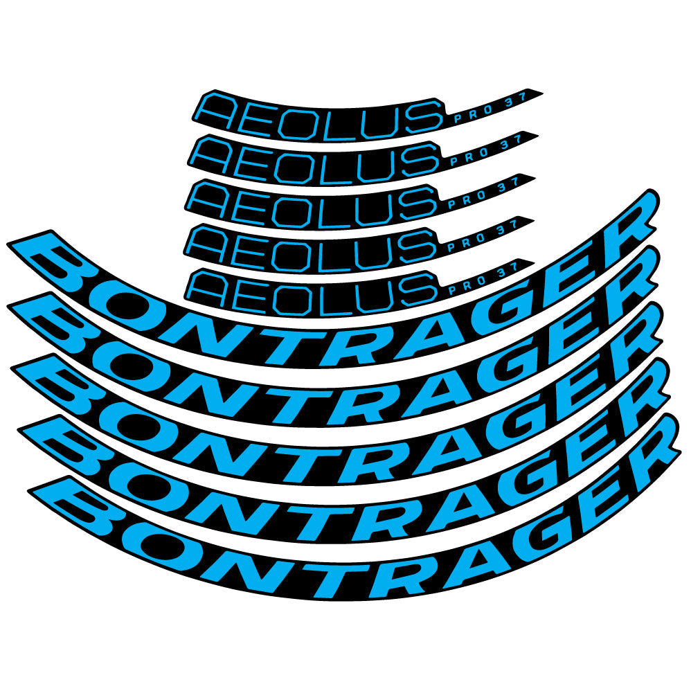Autocollant Bontrager Aeolus Pro 37 Disc 2022, Roues Route 40 mm, Autocollant Vélo vinyle