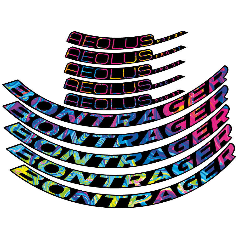 Autocollant Bontrager Aeolus Pro 37 Disc 2022, Roues Route 40 mm, Autocollant Vélo vinyle