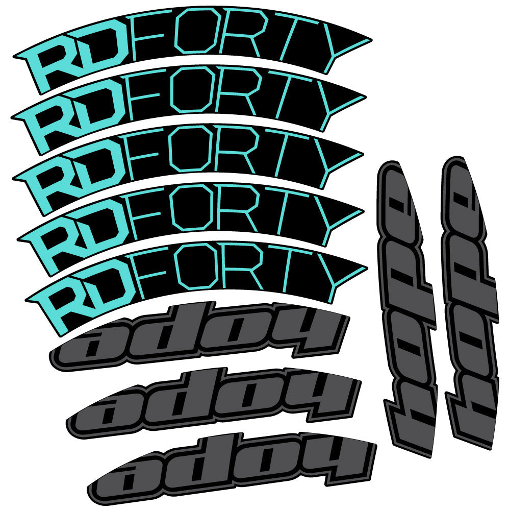 Autocollant Hope RD Forty 2020, Roues Route 40mm, Autocollant Vélo vinyle