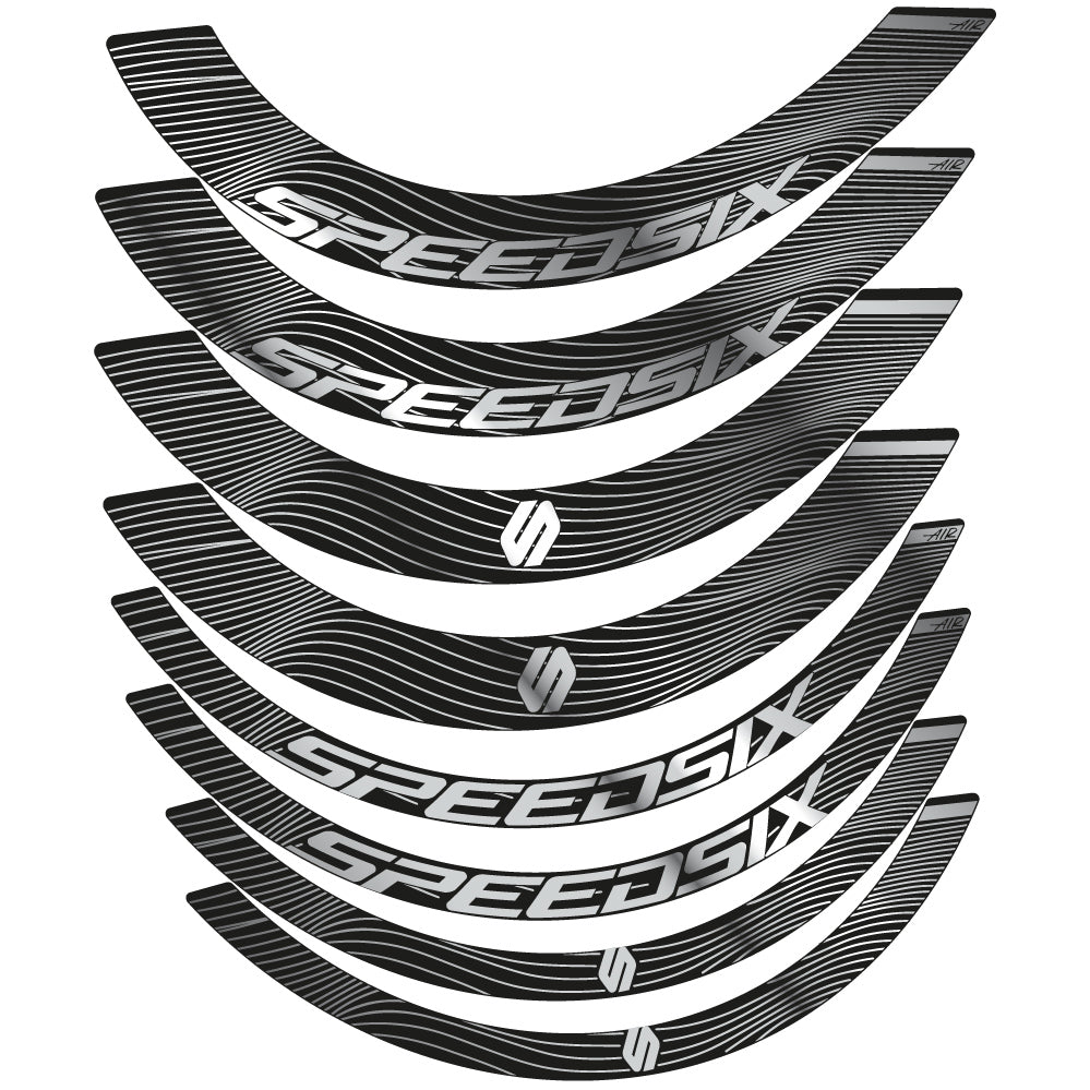 Autocollant Speedsix Air, Roues Route Vélos profil 40 et 65, autocollant vinyle