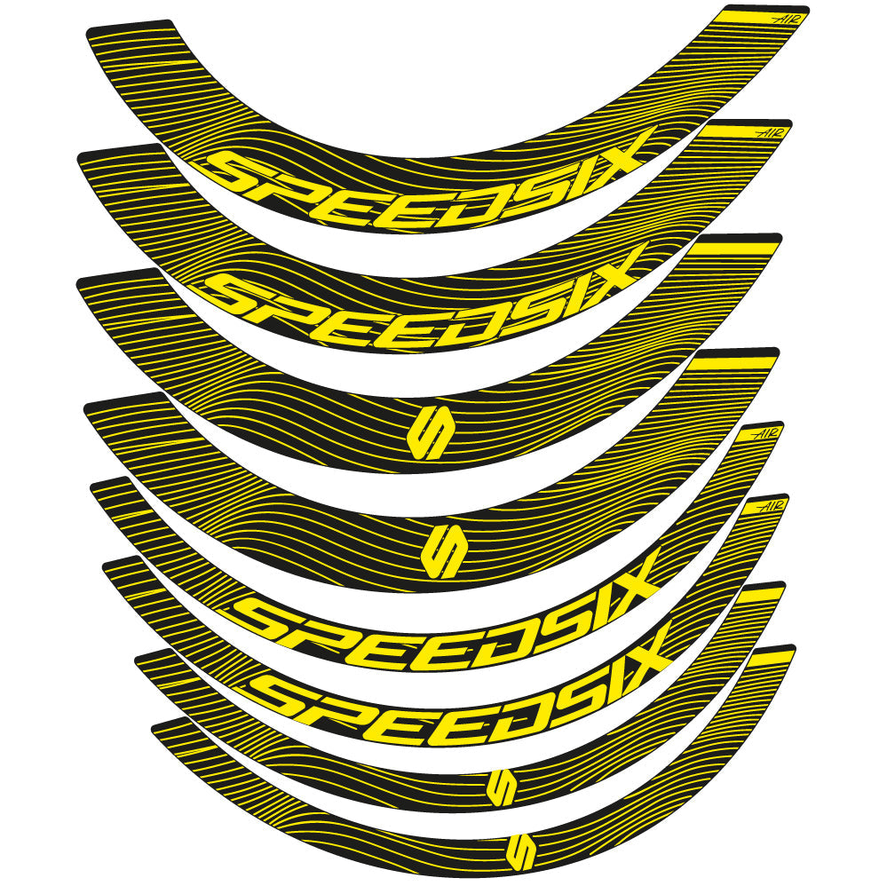 Autocollant Speedsix Air, Roues Route Vélos profil 40 et 65, autocollant vinyle