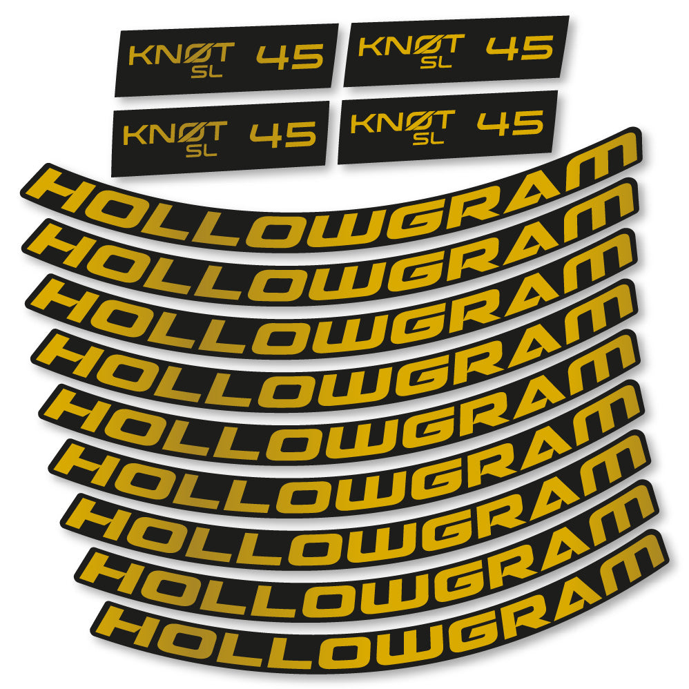 Autocollant Hollowgram Knot SL 45, Roues Route 45 mm, Autocollant Vélo vinyle