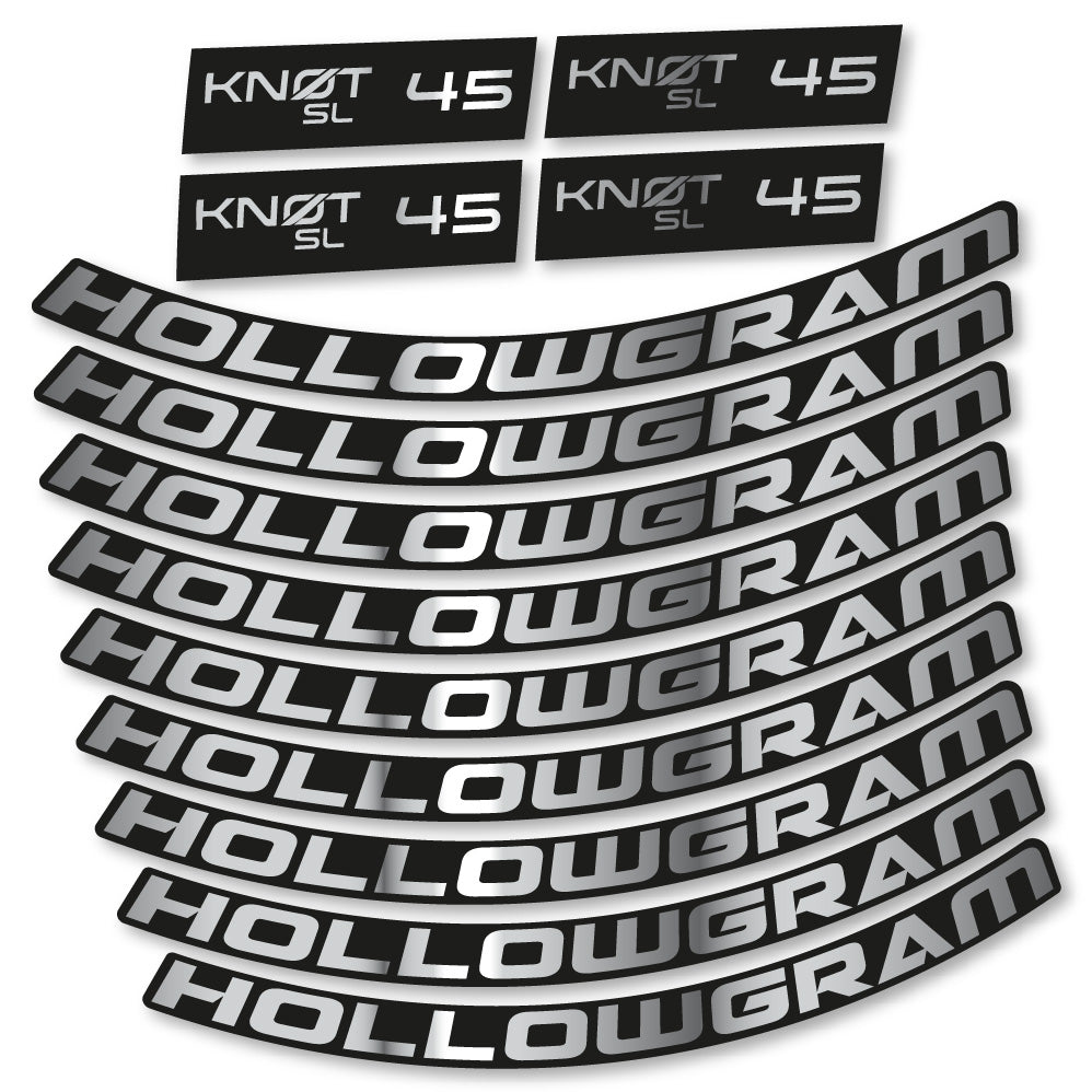 Autocollant Hollowgram Knot SL 45, Roues Route 45 mm, Autocollant Vélo vinyle