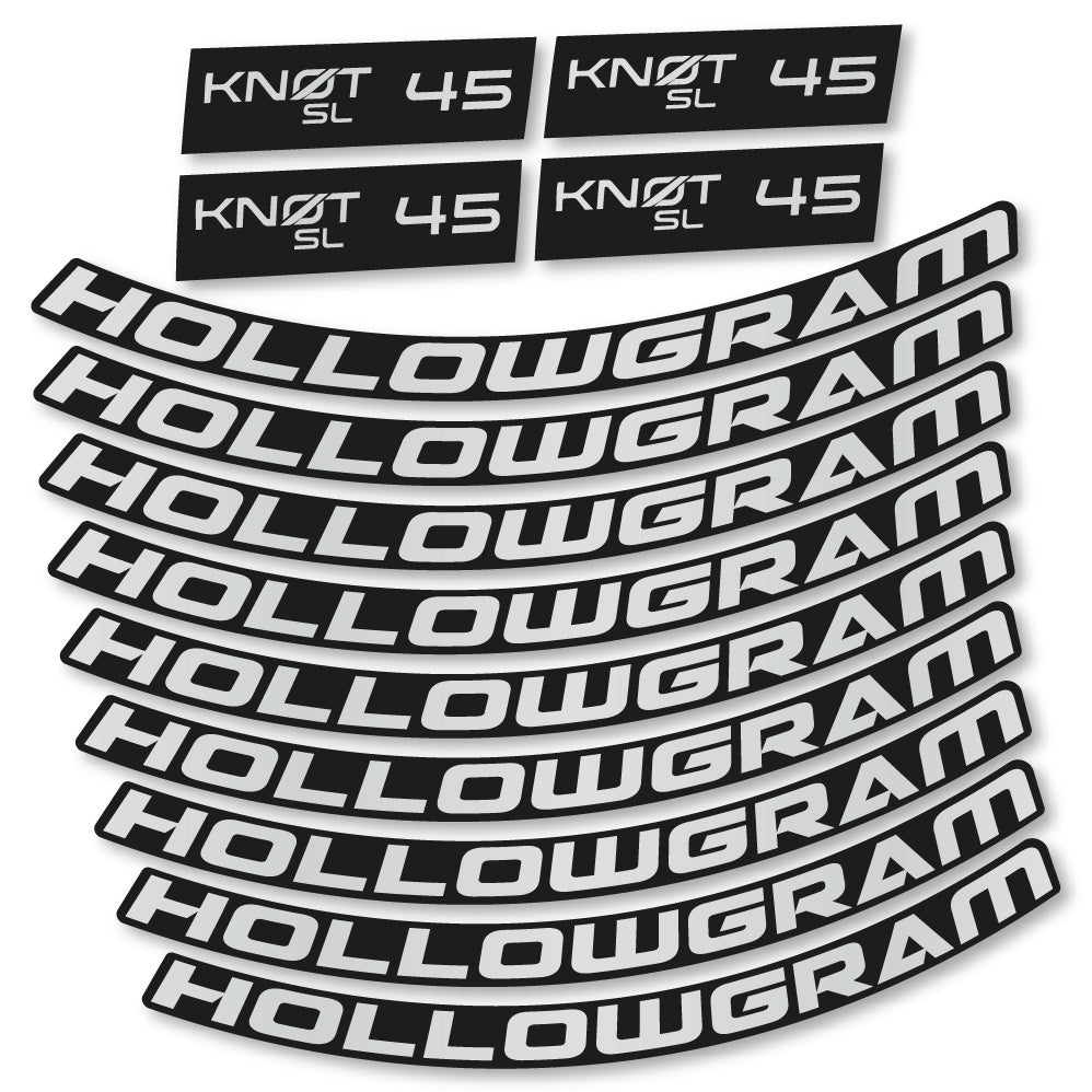 Autocollant Hollowgram Knot SL 45, Roues Route 45 mm, Autocollant Vélo vinyle