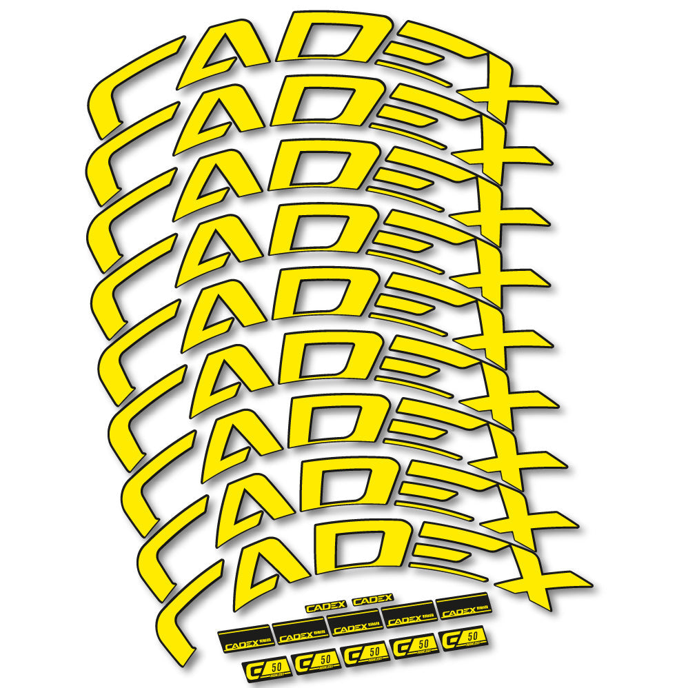 Autocollant Cadex 50 Ultra Disc, Roues Route 50 mm, Autocollant Vélo vinyle