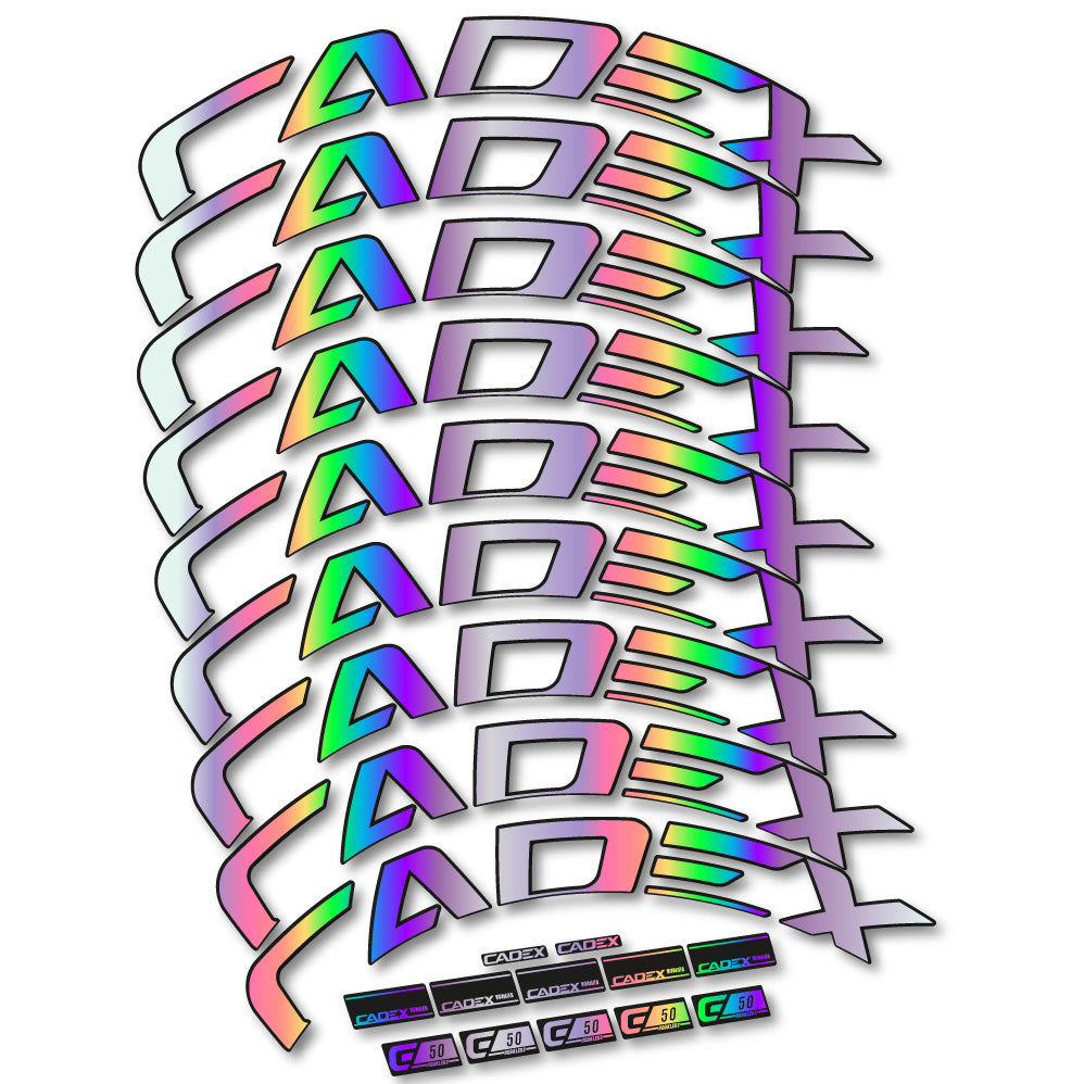 Autocollant Cadex 50 Ultra Disc, Roues Route 50 mm, Autocollant Vélo vinyle
