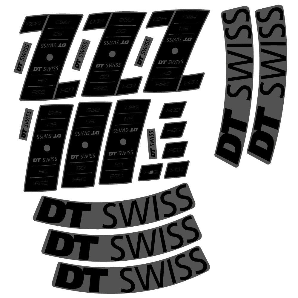 Autocollant vinyle personnalisé compatible avec les roues DT Swiss ARC 1400 DB 50 – 50 mm