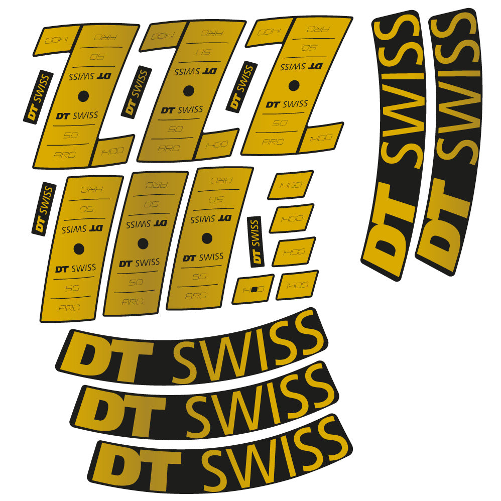 Autocollant vinyle personnalisé compatible avec les roues DT Swiss ARC 1400 DB 50 – 50 mm