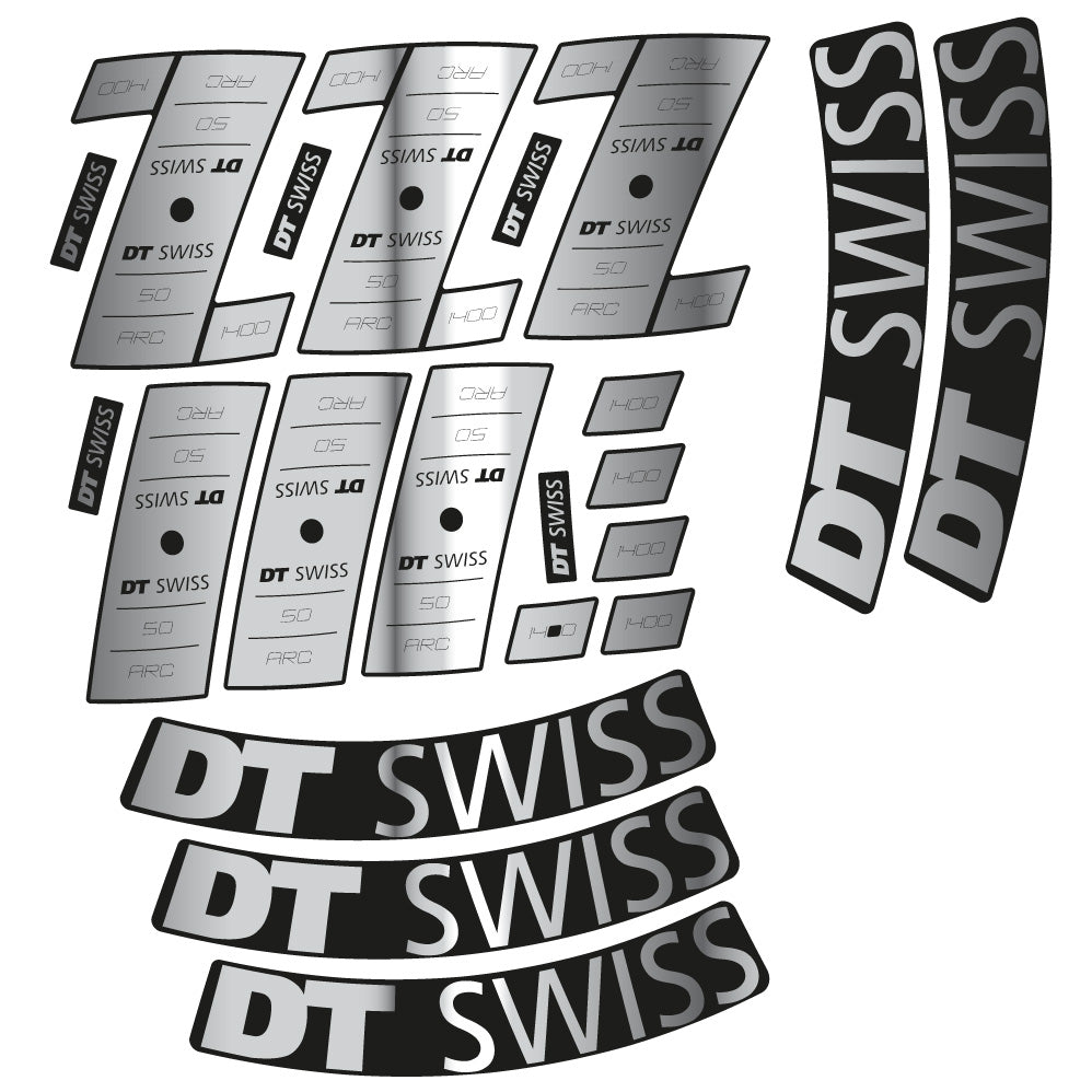 Autocollant vinyle personnalisé compatible avec les roues DT Swiss ARC 1400 DB 50 – 50 mm