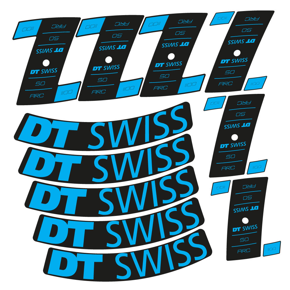 Autocollant DT Swiss ARC 1100 Dicut DB, Roues Route 50mm, Autocollant Vélo vinyle