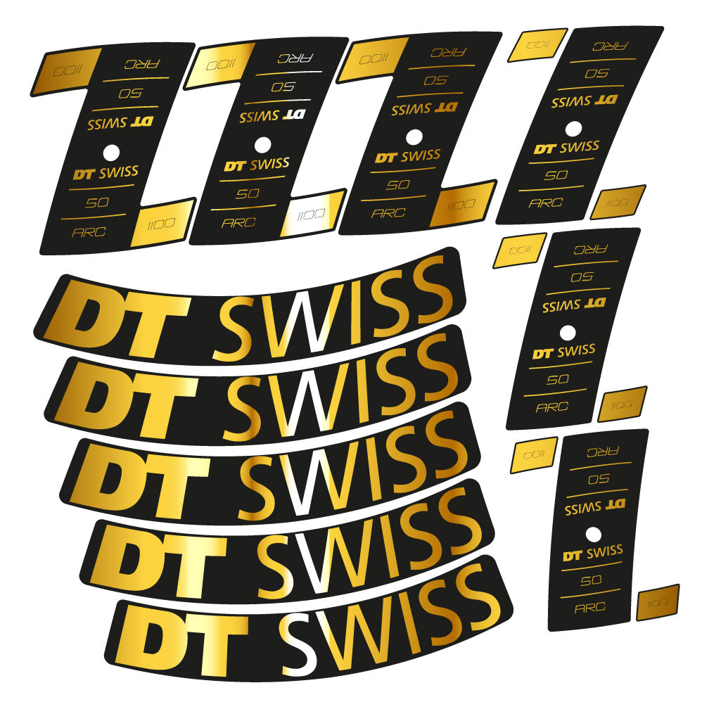 Autocollant DT Swiss ARC 1100 Dicut DB, Roues Route 50mm, Autocollant Vélo vinyle