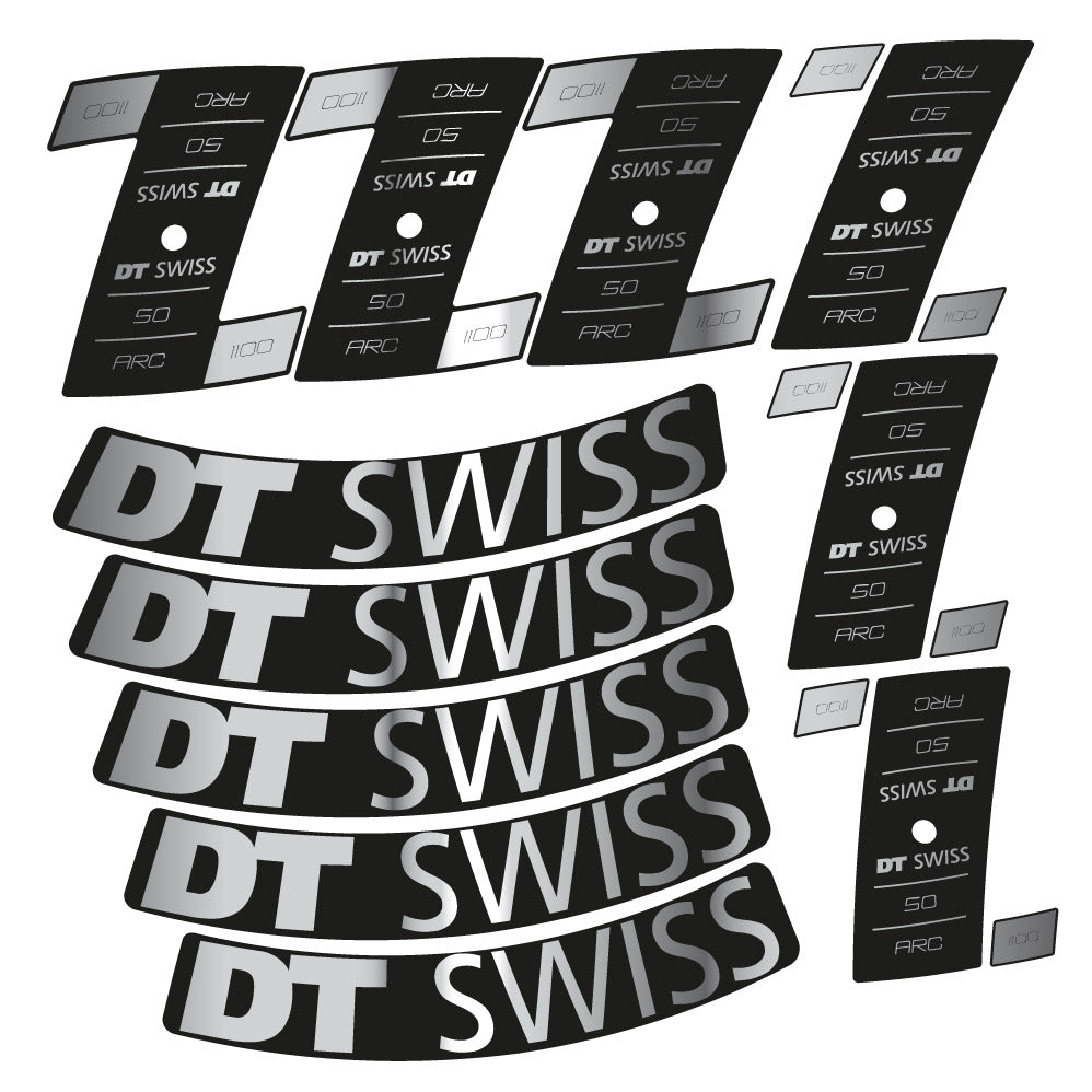 Autocollant DT Swiss ARC 1100 Dicut DB, Roues Route 50mm, Autocollant Vélo vinyle