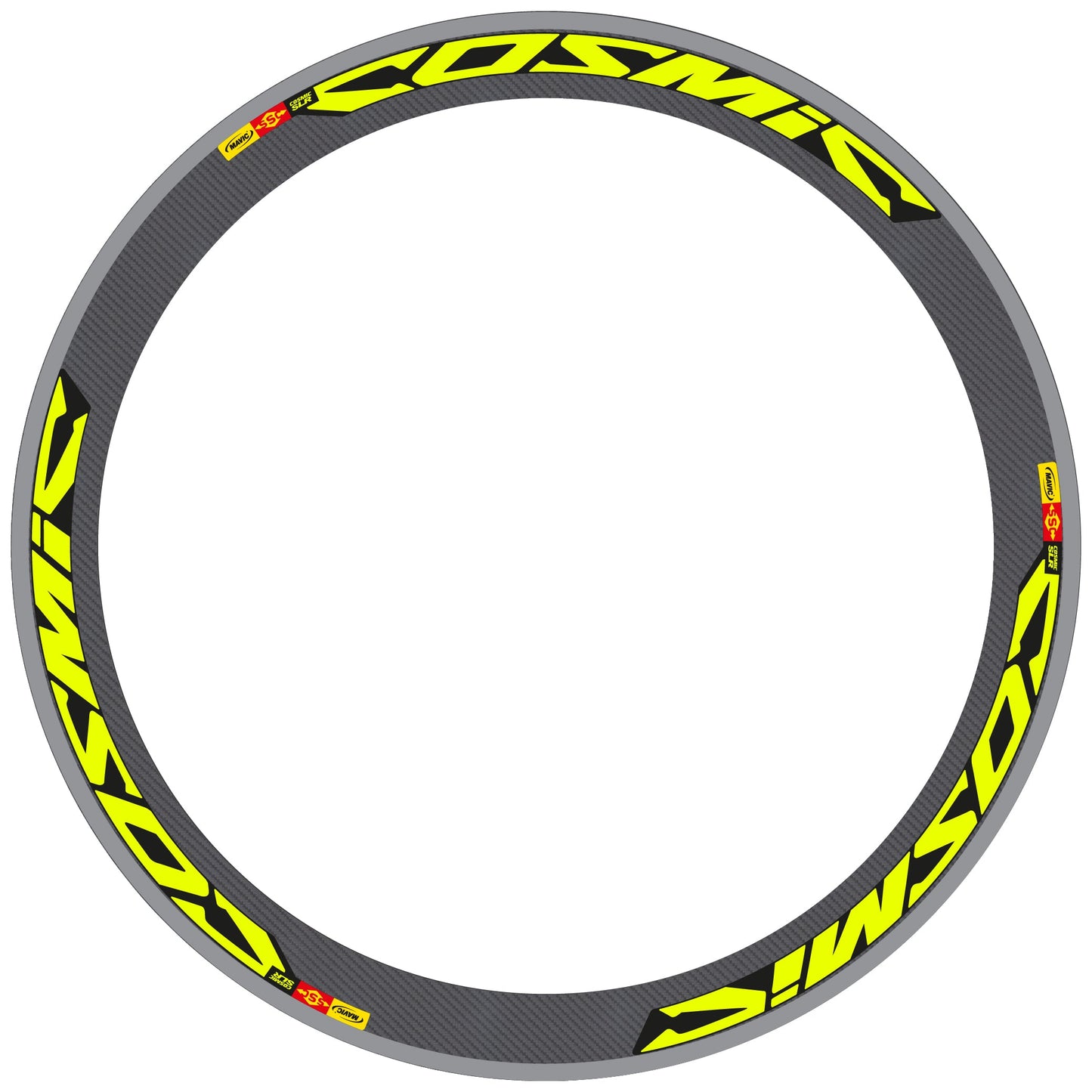 Autocollant Roues Route, Mavic Cosmic Carbone SLR, Vélo Vinyle