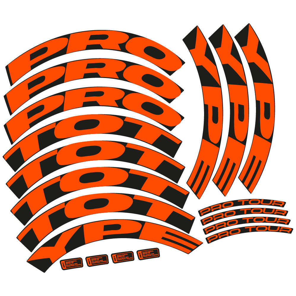 Autocollant Proto. Conception personnalisée Pro Tour Disc, Profil Roues Route 50, Autocollant Vinyle