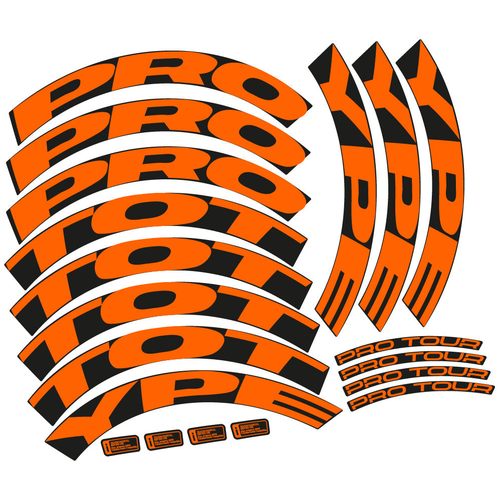 Autocollant Proto. Conception personnalisée Pro Tour Disc, Profil Roues Route 50, Autocollant Vinyle