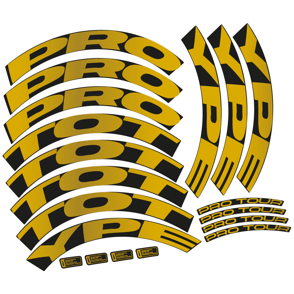Autocollant Proto. Conception personnalisée Pro Tour Disc, Profil Roues Route 50, Autocollant Vinyle