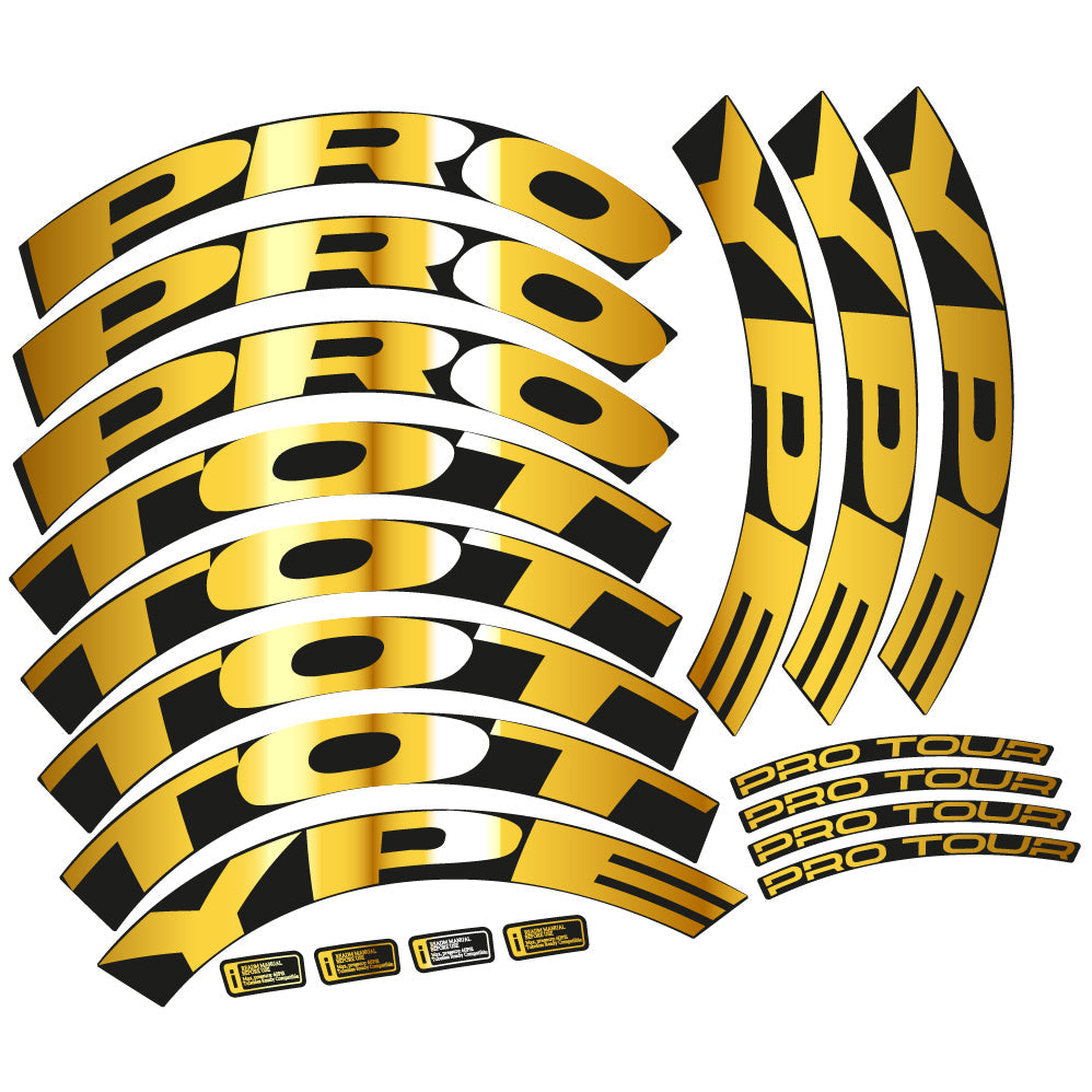 Autocollant Proto. Conception personnalisée Pro Tour Disc, Profil Roues Route 50, Autocollant Vinyle