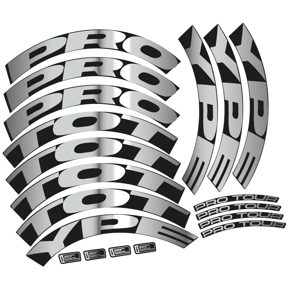 Autocollant Proto. Conception personnalisée Pro Tour Disc, Profil Roues Route 50, Autocollant Vinyle