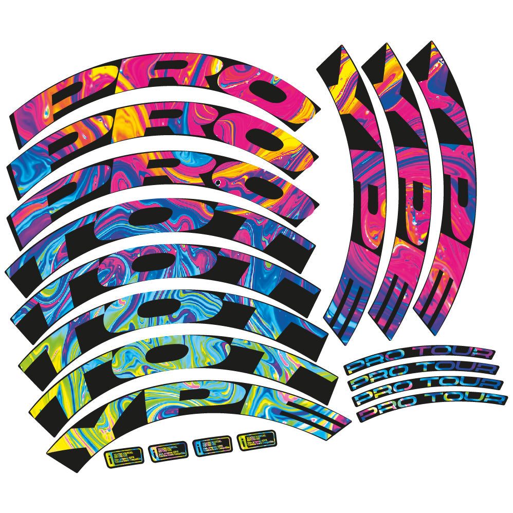Autocollant Proto. Conception personnalisée Pro Tour Disc, Profil Roues Route 50, Autocollant Vinyle