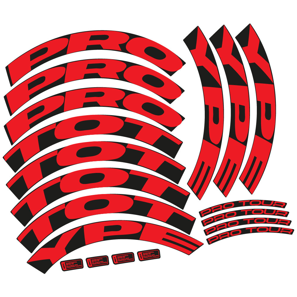 Autocollant Proto. Conception personnalisée Pro Tour Disc, Profil Roues Route 50, Autocollant Vinyle