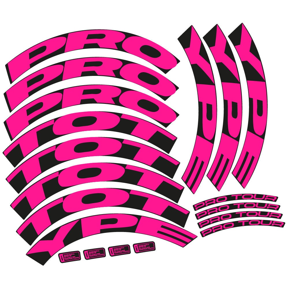 Autocollant Proto. Conception personnalisée Pro Tour Disc, Profil Roues Route 50, Autocollant Vinyle