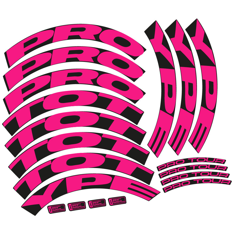 Autocollant Proto. Conception personnalisée Pro Tour Disc, Profil Roues Route 50, Autocollant Vinyle