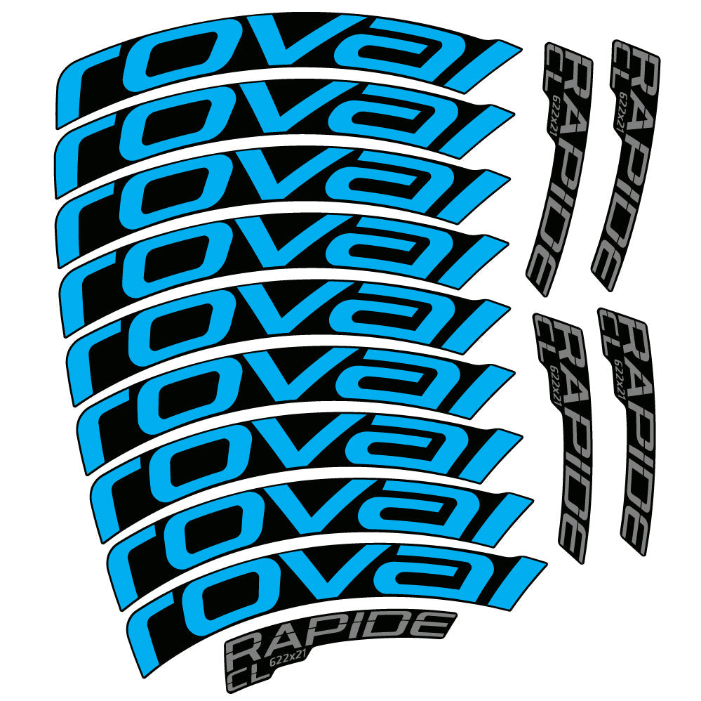Autocollant Roval Rapide CL, Roues Route 50mm, Autocollant Vélo vinyle